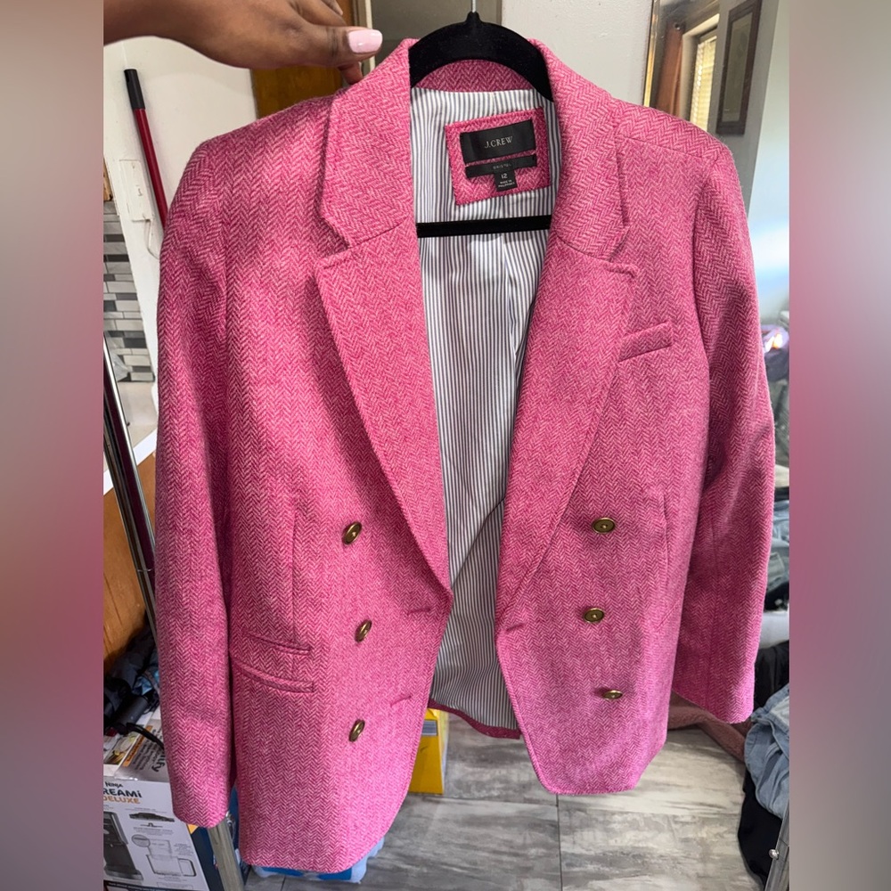 J Crew HerringBone Wool Blend Blazer
